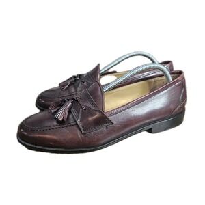 Johnston‎ & Murphy Burgundy Tassle Loafer Dress Shoes Slip On Men's Size 9.5 M